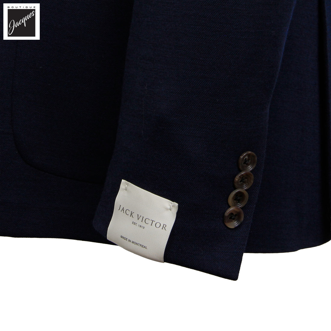Navy Superfine Wool Stretch Hartford Contemporary Fit Knitted Sport Jacket - Jack Victor