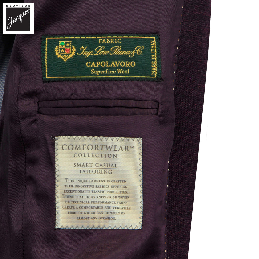 Veston sport contemporain en laine mélangée bleue et soie Hartford - Jack Victor