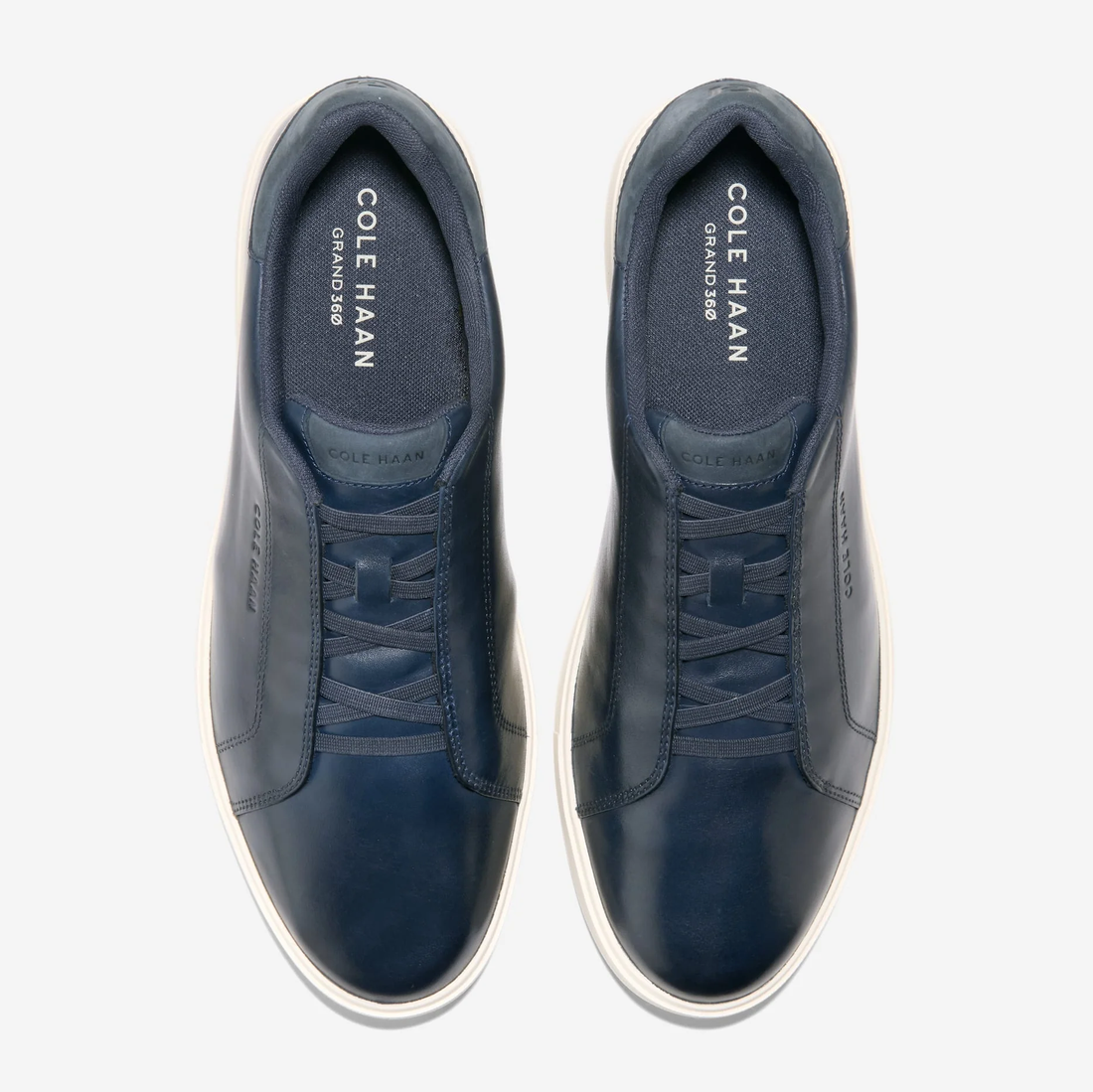 Navy / Ivory Leather GrandPrø Luxe Slip-On Sneakers - Cole Haan