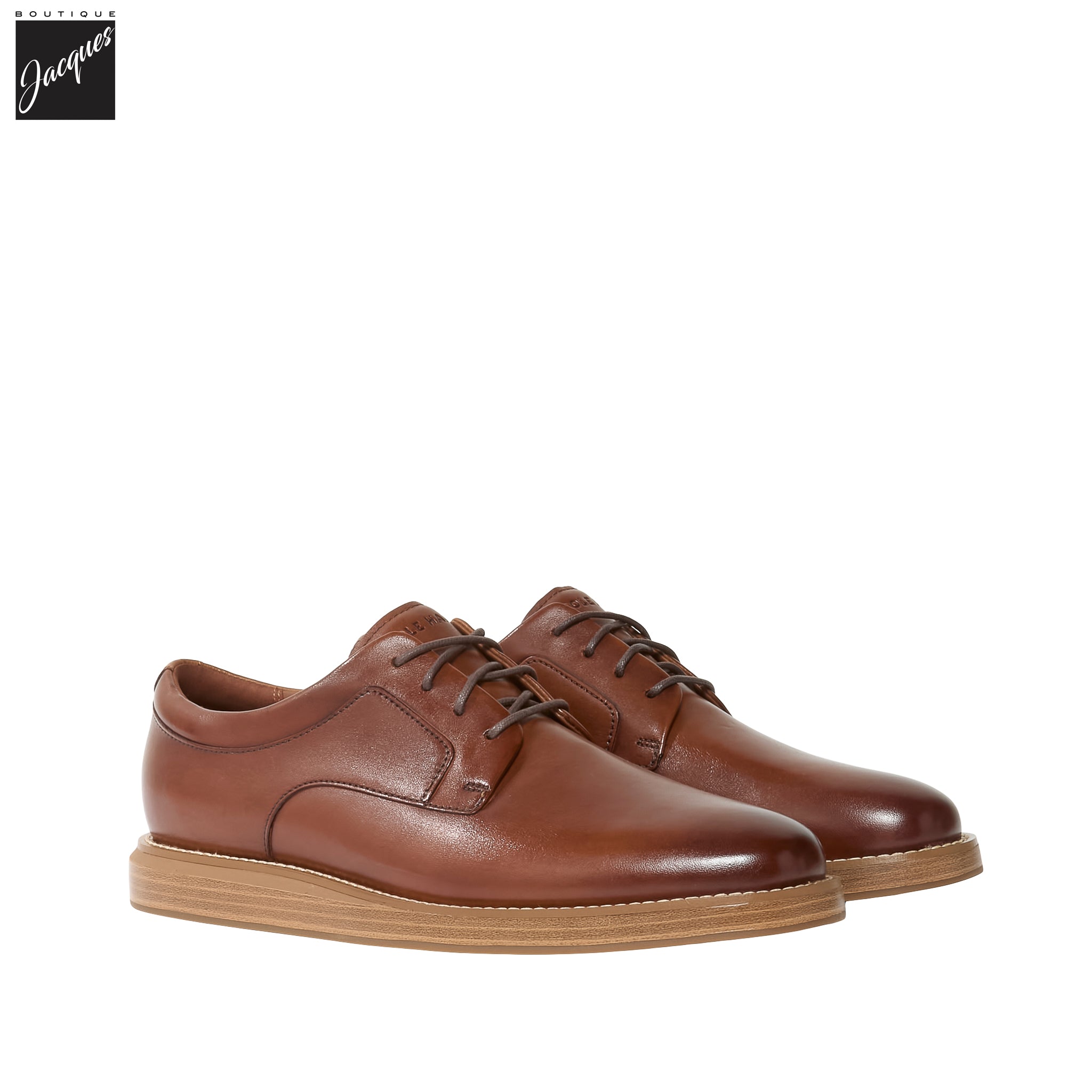 British Tan Grand Neoclassic Plain Toe Oxfords - Cole Haan - Boutique Jacques International