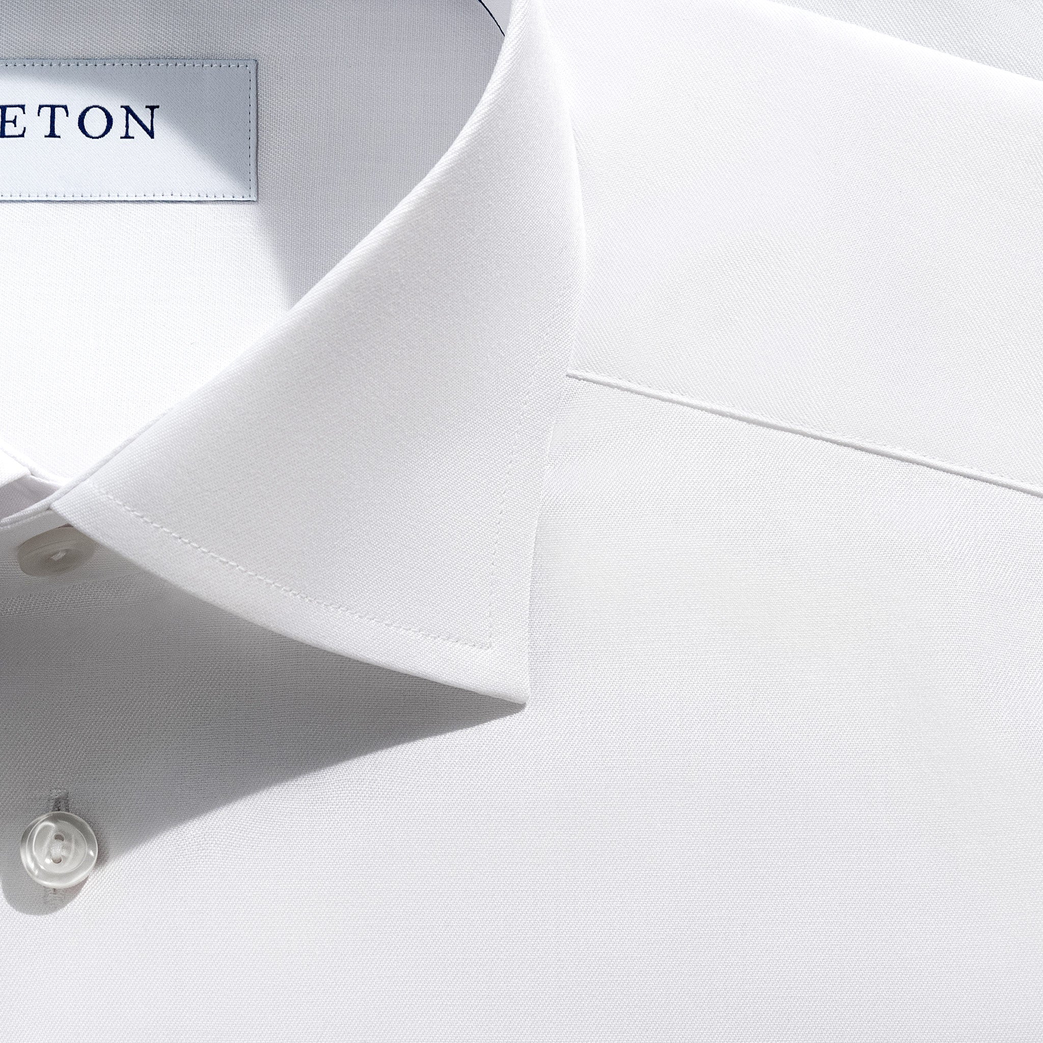 White Signature Twill Slim Fit Dress Shirt - ETON - Boutique Jacques International