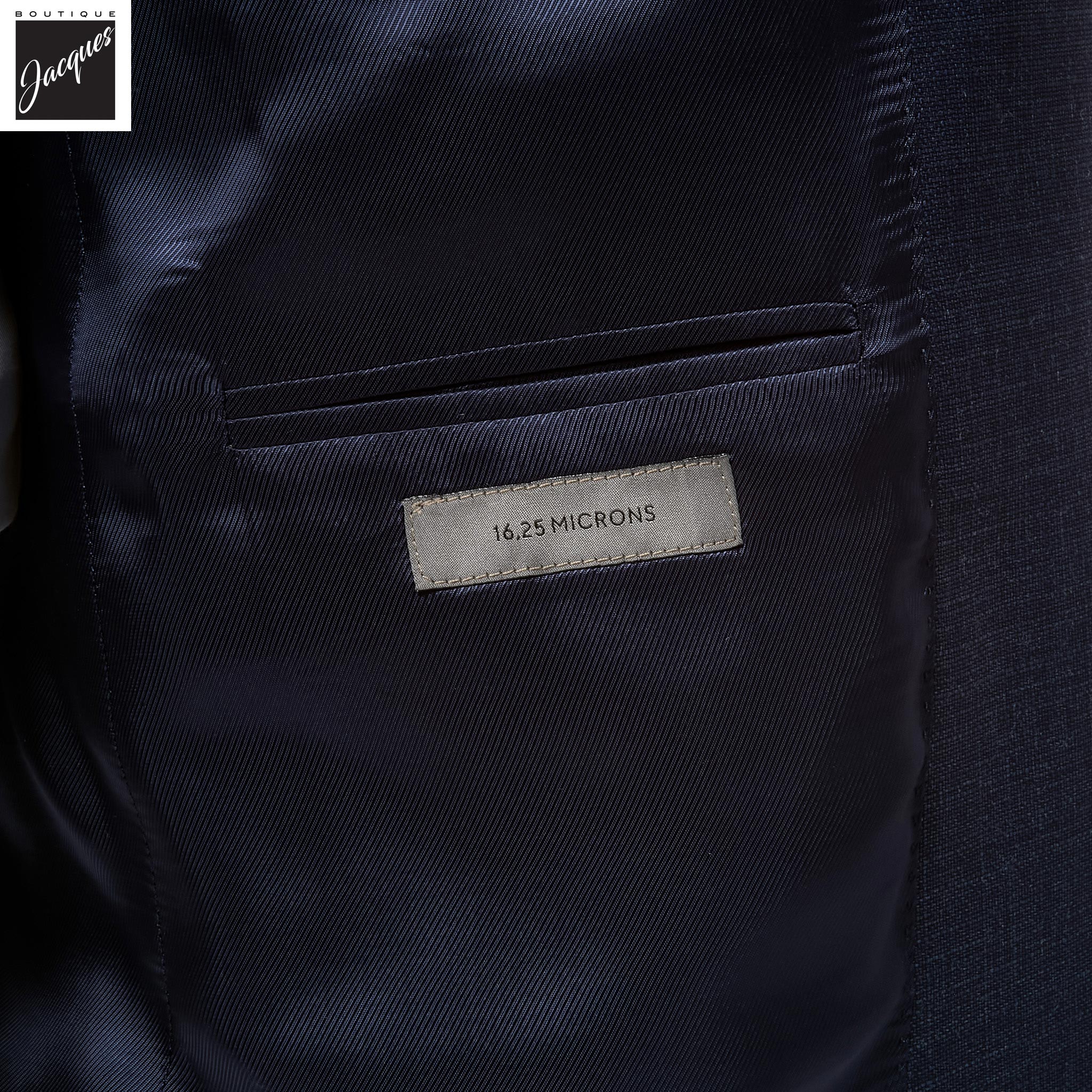 Dark Blue Semi-Solid Super 150s Wool Modern Fit Suit - Corneliani