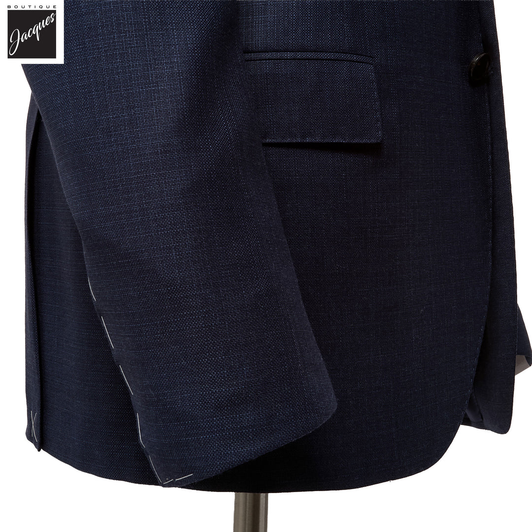 Dark Blue Semi-Solid Super 150s Wool Modern Fit Suit - Corneliani
