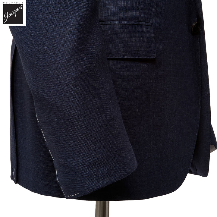 Dark Blue Semi-Solid Super 150s Wool Modern Fit Suit - Corneliani