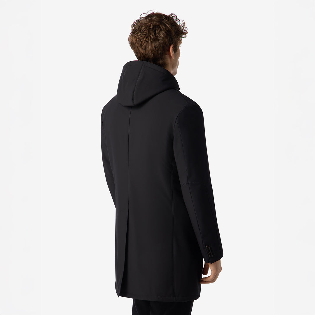 Navy Blue Technical Stretch Car Coat - Corneliani