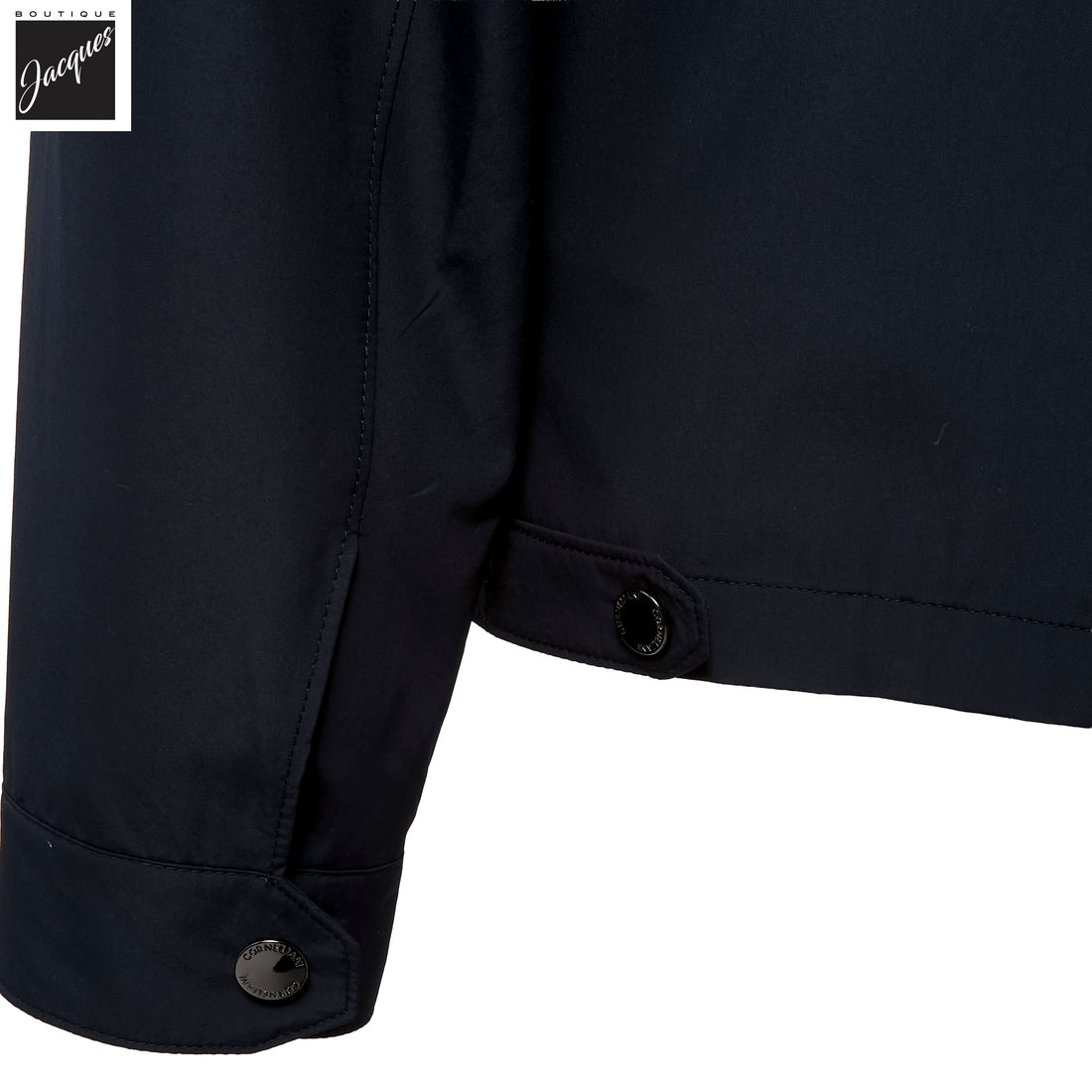 Navy Blue Technical Full-Zip Bomber Jacket - Corneliani - Boutique Jacques International