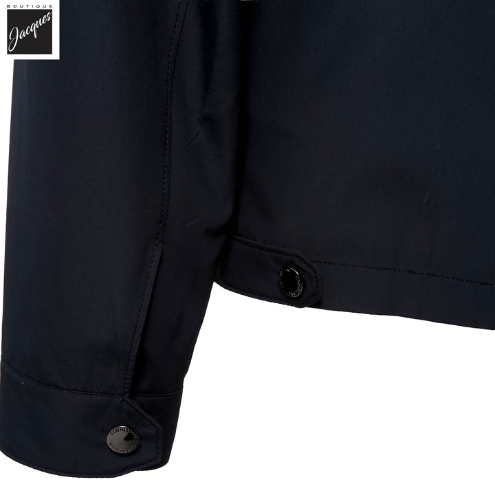 Navy Blue Technical Full-Zip Bomber Jacket - Corneliani - Boutique Jacques International