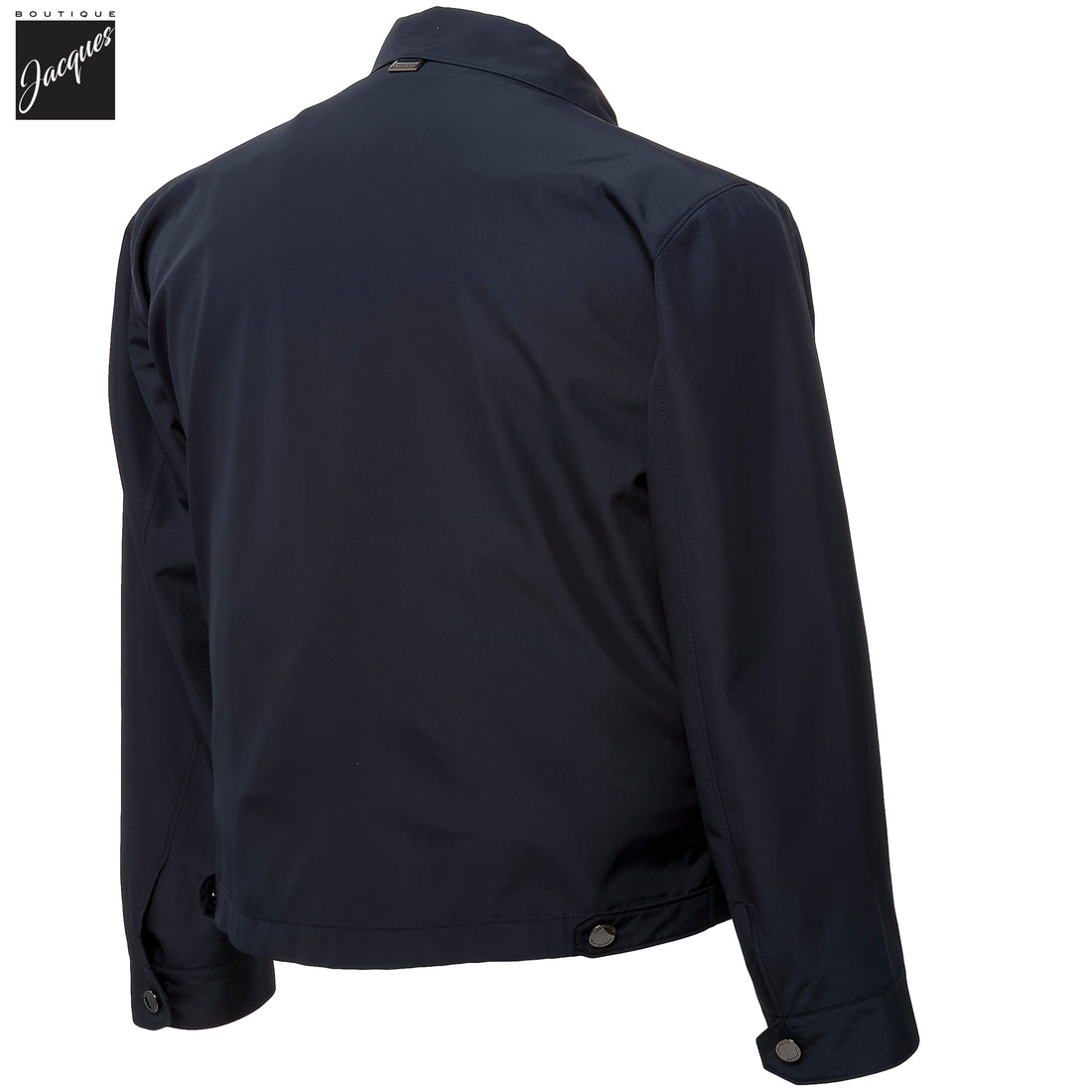 Navy Blue Technical Full-Zip Bomber Jacket - Corneliani - Boutique Jacques International