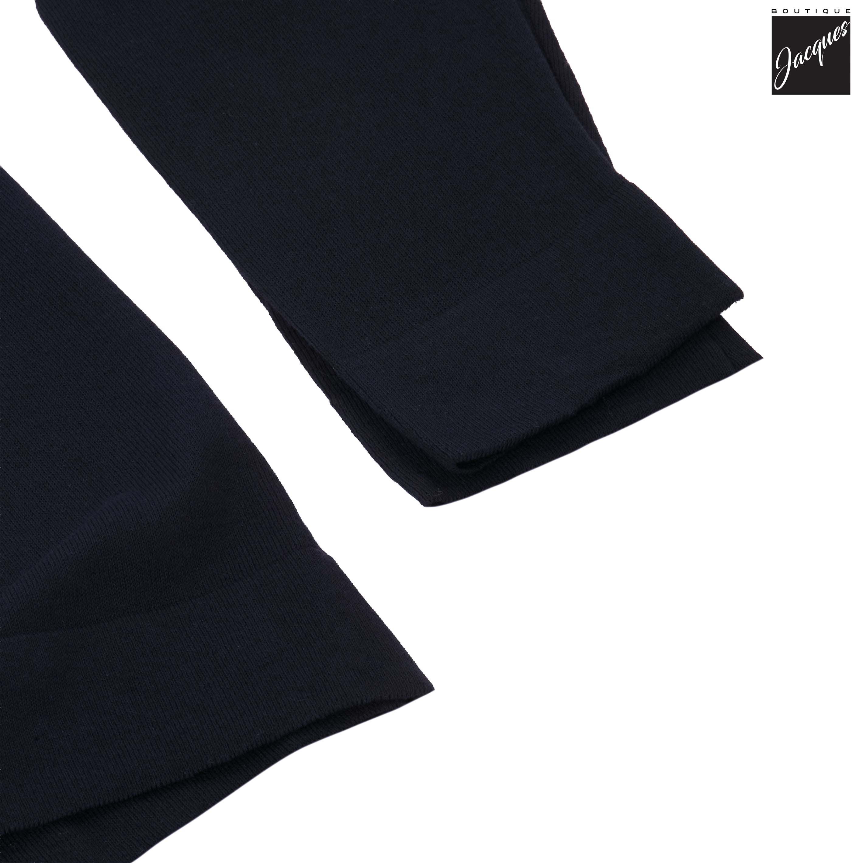 Navy Blue Knitted Cotton Long Sleeve Crew Neck - FRADI - Boutique Jacques International