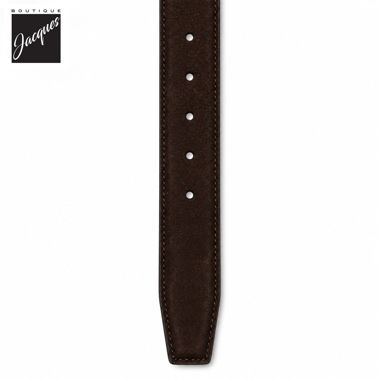 Dark Brown Soft Nubuck Suede Leather Belt - Anderson's - Boutique Jacques International