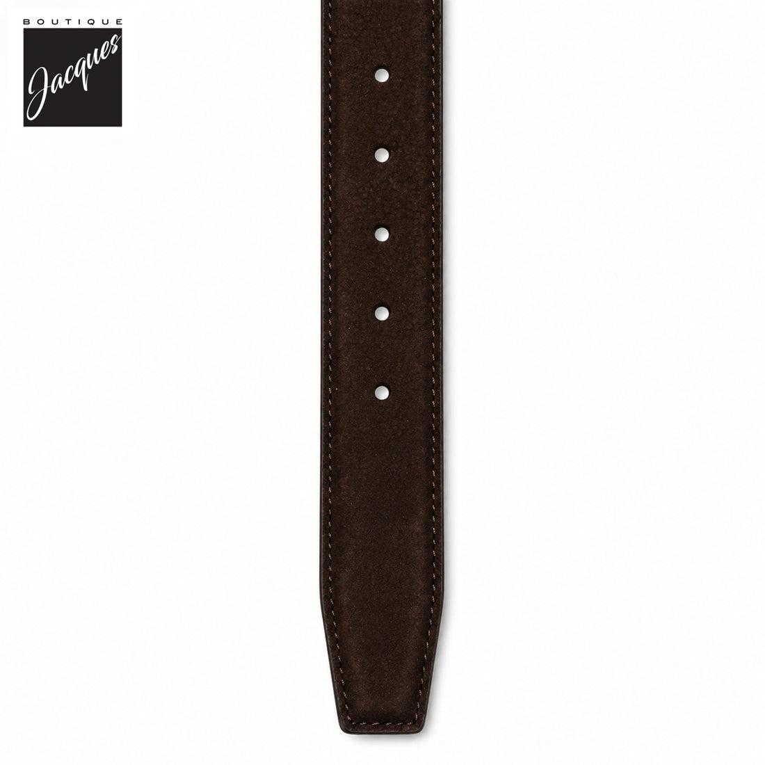 Dark Brown Soft Nubuck Suede Leather Belt - Anderson's - Boutique Jacques International