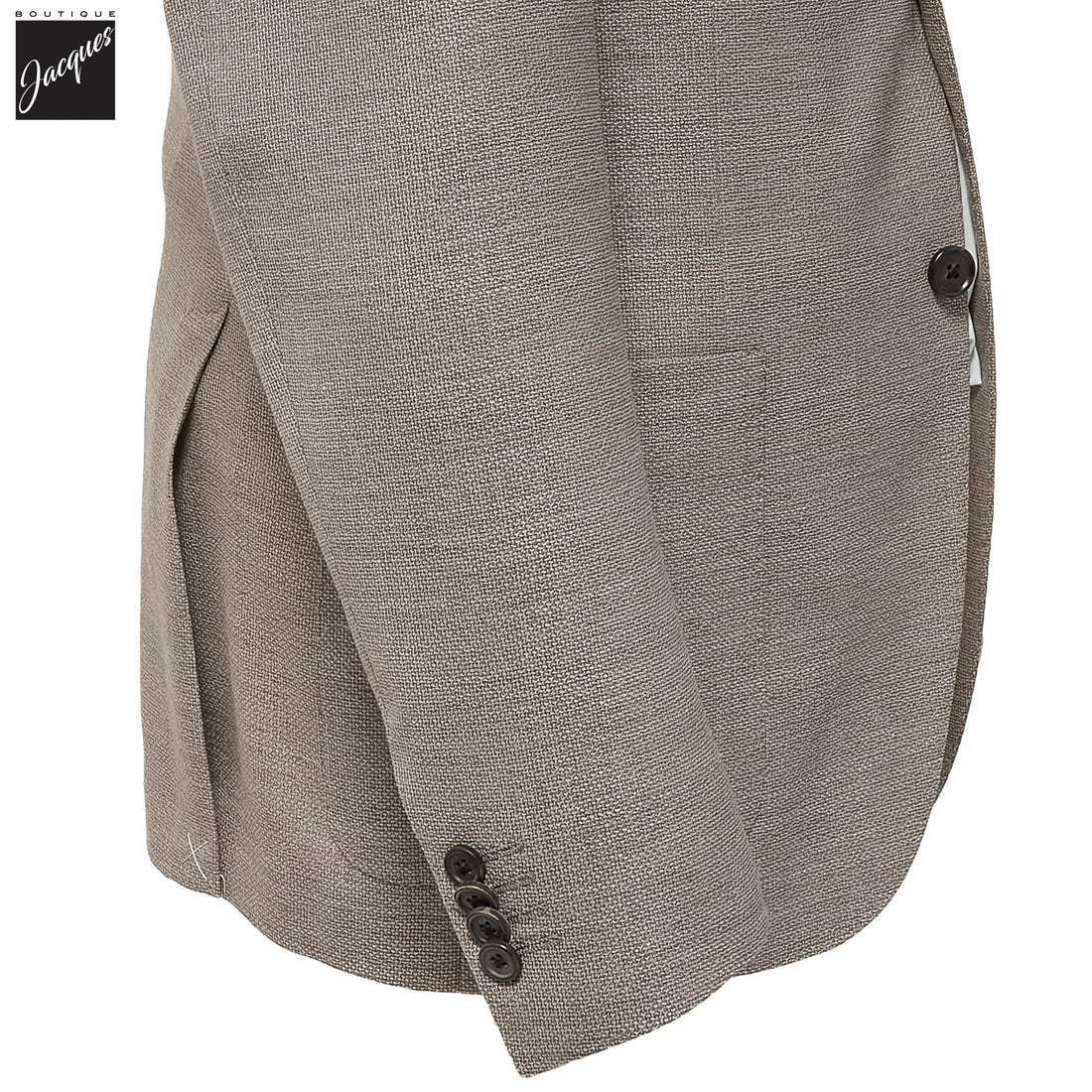 Taupe Textured Hopsack Wool-Stretch Modern Fit Sport Coat - Corneliani - Boutique Jacques International