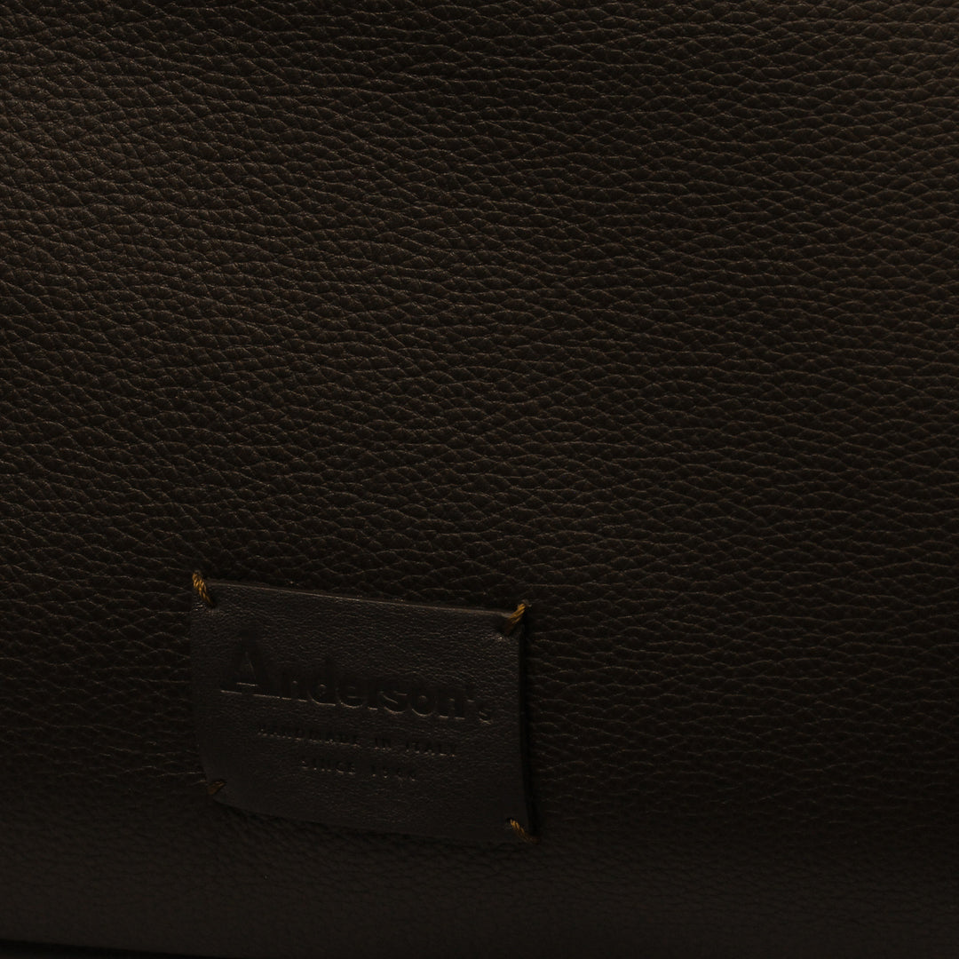 Dark Brown Full Grain Calf-Leather Weekender Bag - Anderson's