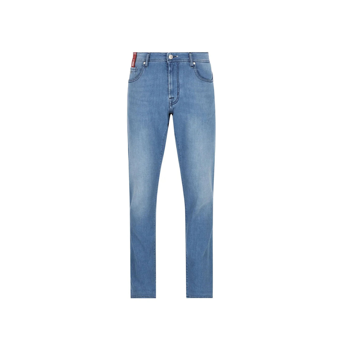 Azure light-wash super-stretch denim jeans by Tramarossa, modern fit five-pocket