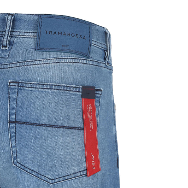 Azure Used R-Elax Michelangelo Modern Fit Super-Stretch Denim - TRAMAROSSA