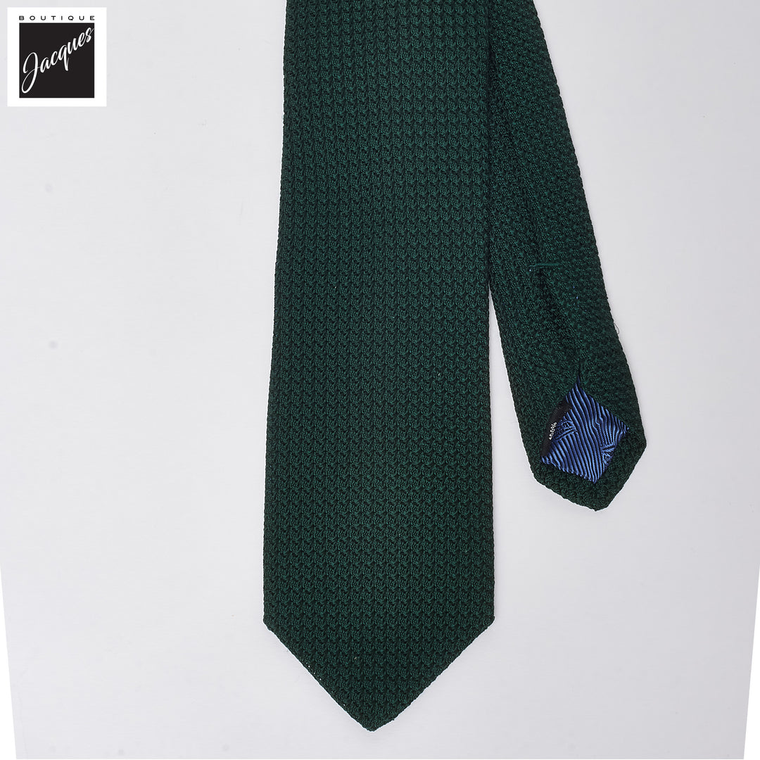 Dark Emerald Green Silk Grenadine Tie - DION