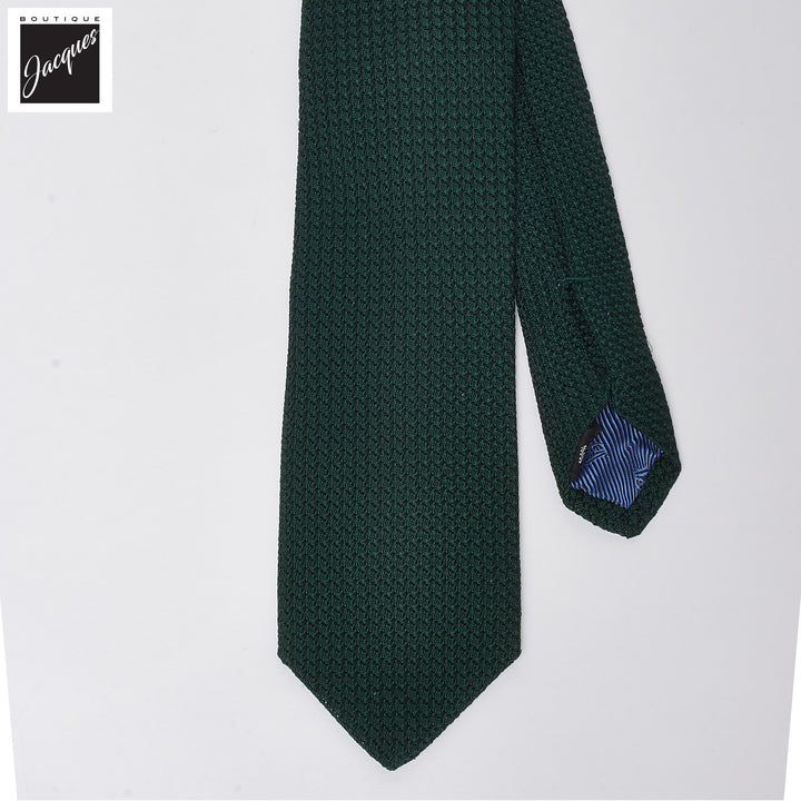 Dark Emerald Green Silk Grenadine Tie - DION