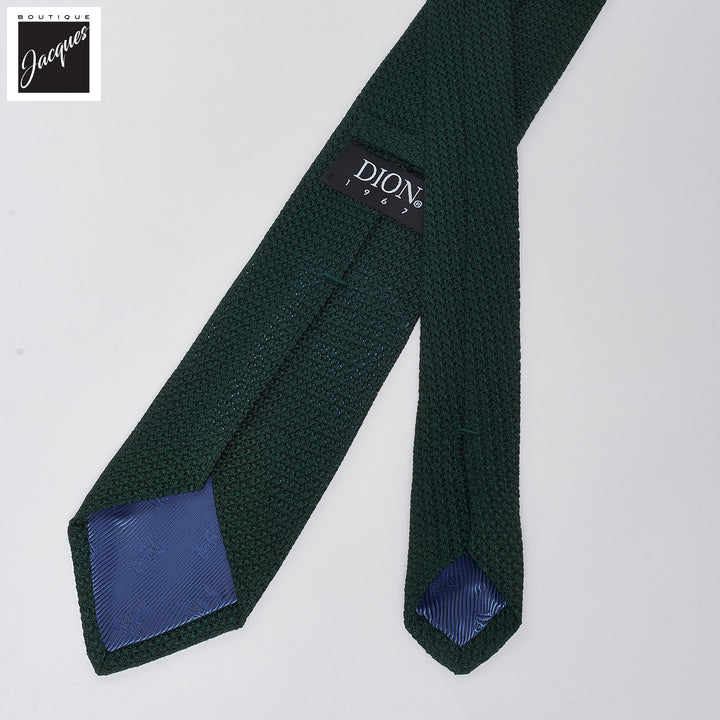 Dark Emerald Green Silk Grenadine Tie - DION