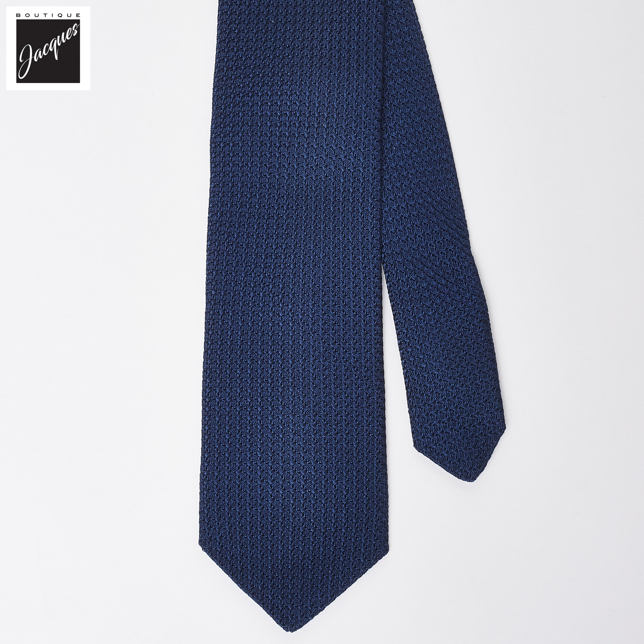 Mid Blue Silk Grenadine Tie - DION