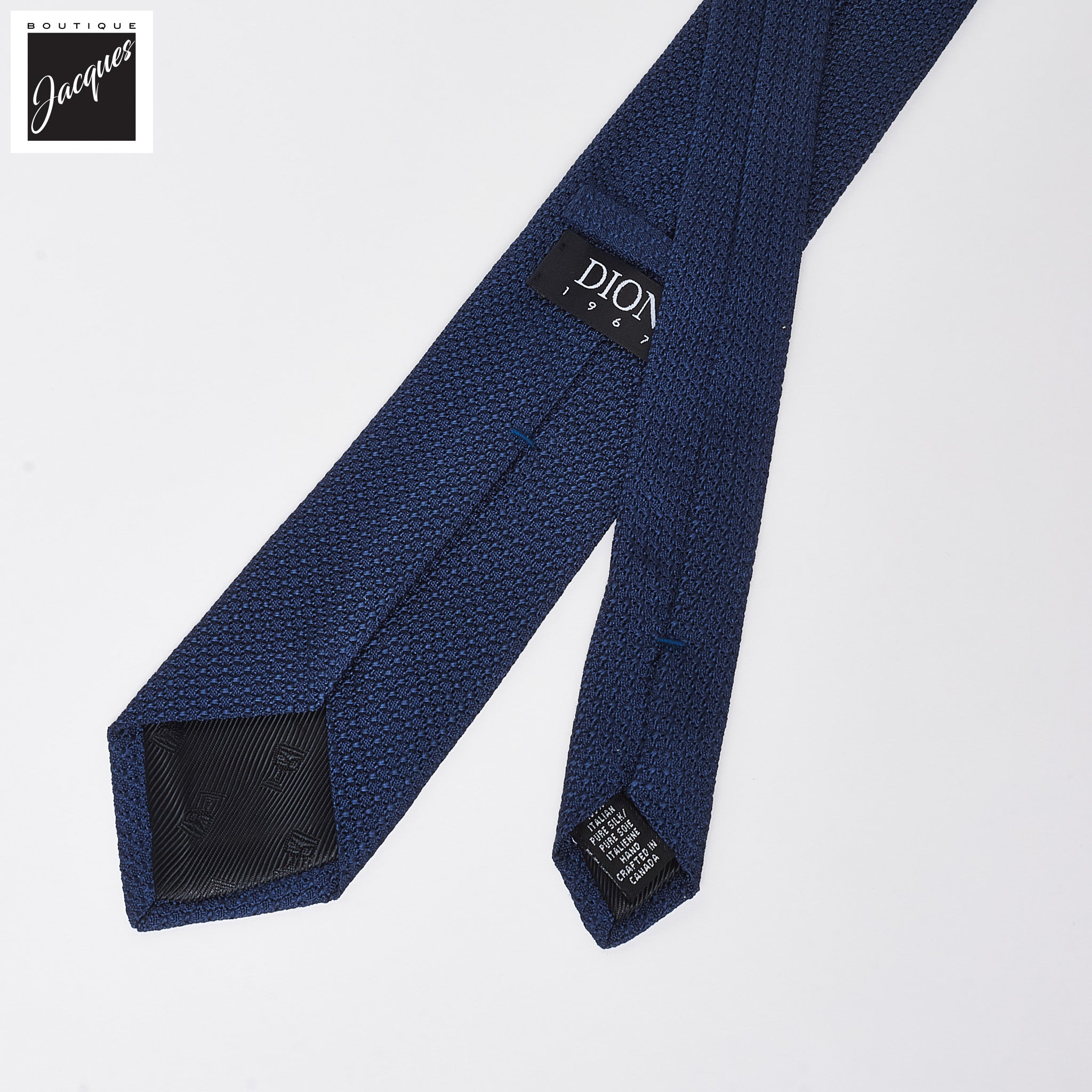 Mid Blue Silk Grenadine Tie - DION