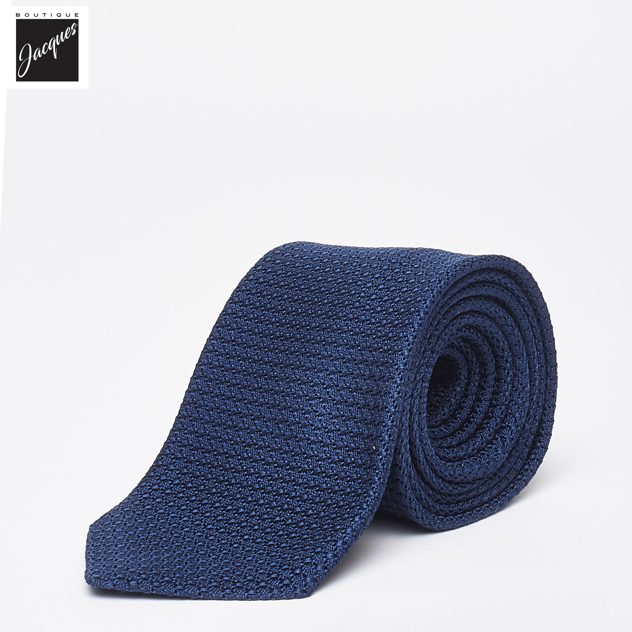 Mid Blue Silk Grenadine Tie - DION