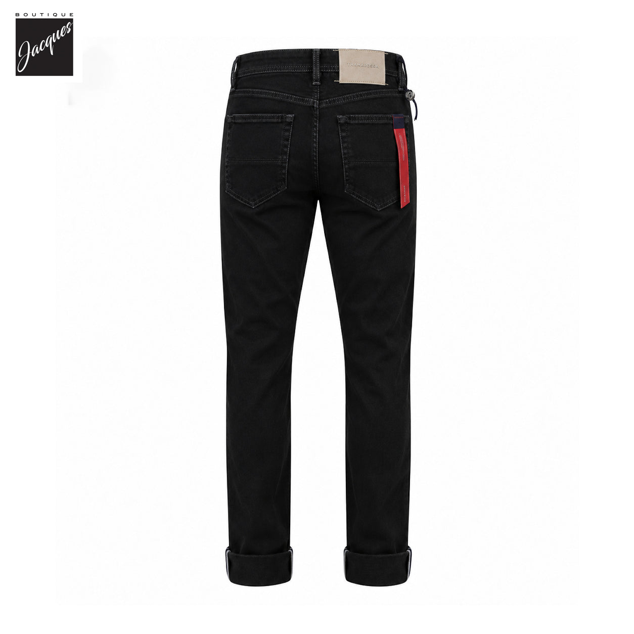 Denim Michel-Ange Noir Coupe Moderne en Coton Stretch Toucher Doux - TRAMAROSSA