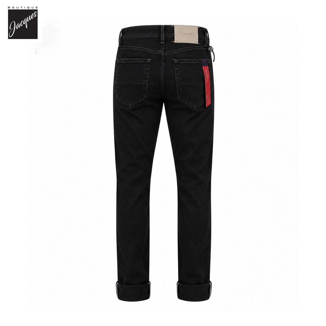 Denim Michel-Ange Noir Coupe Moderne en Coton Stretch Toucher Doux - TRAMAROSSA