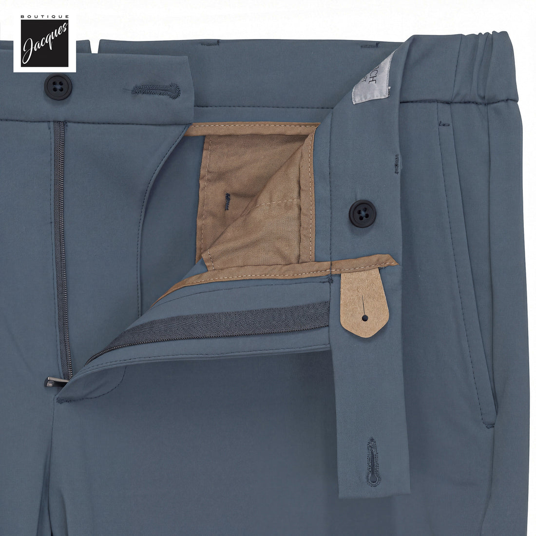 Azure Blue Technical-Stretch Vulcano Elax Travel Trousers - Berwich