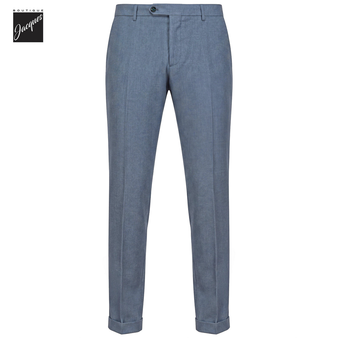 Steel Blue Mélange Cashmere-Blend XRetro Long Pleated Trousers - Berwich