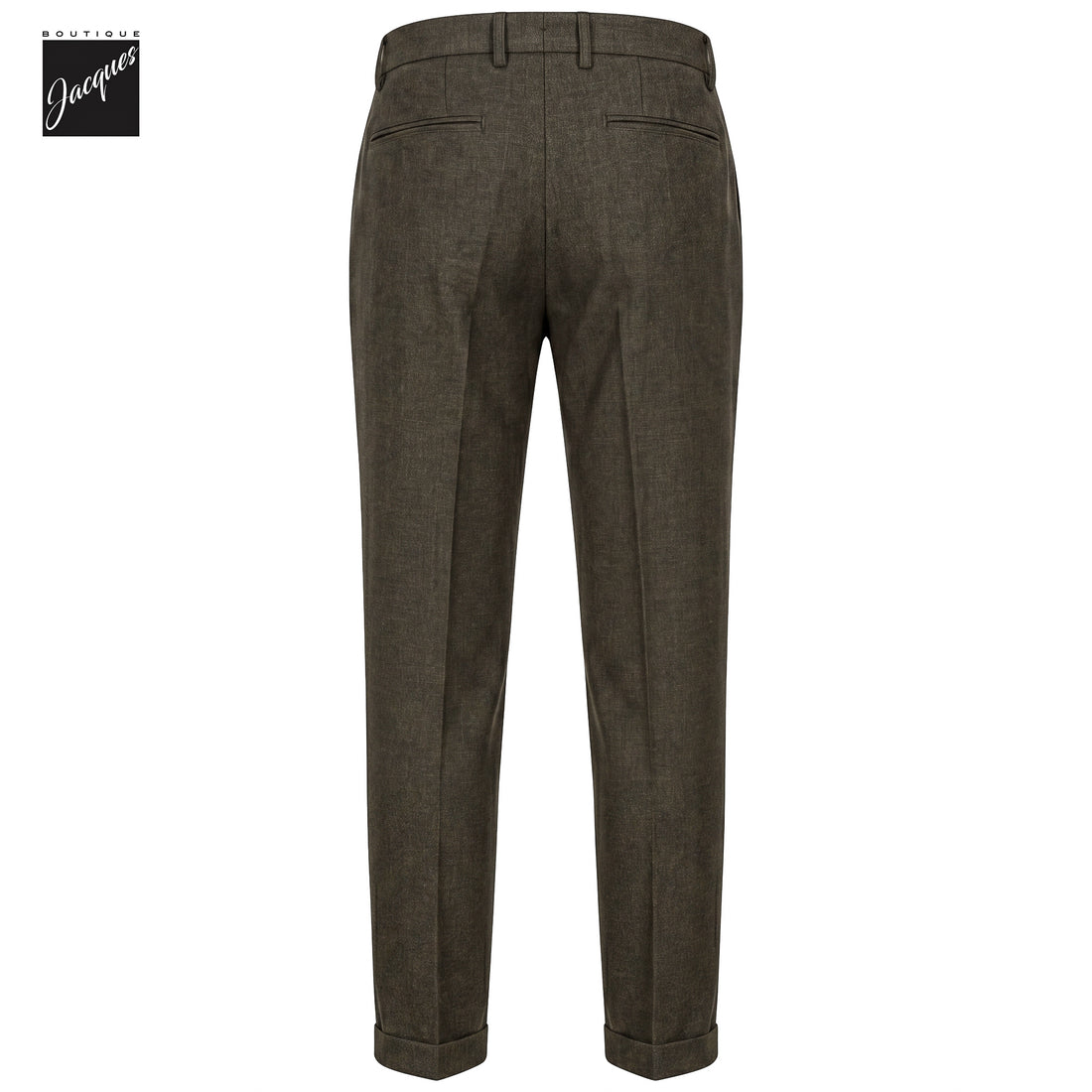 Olive Brown Mélange Cashmere-Blend XRetro Long Pleated Trousers - Berwich
