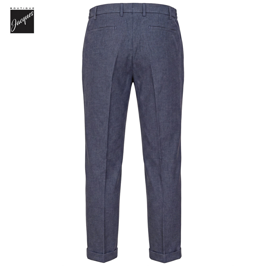 Indigo Mélange Cashmere-Blend XRetro Long Pleated Trousers - Berwich