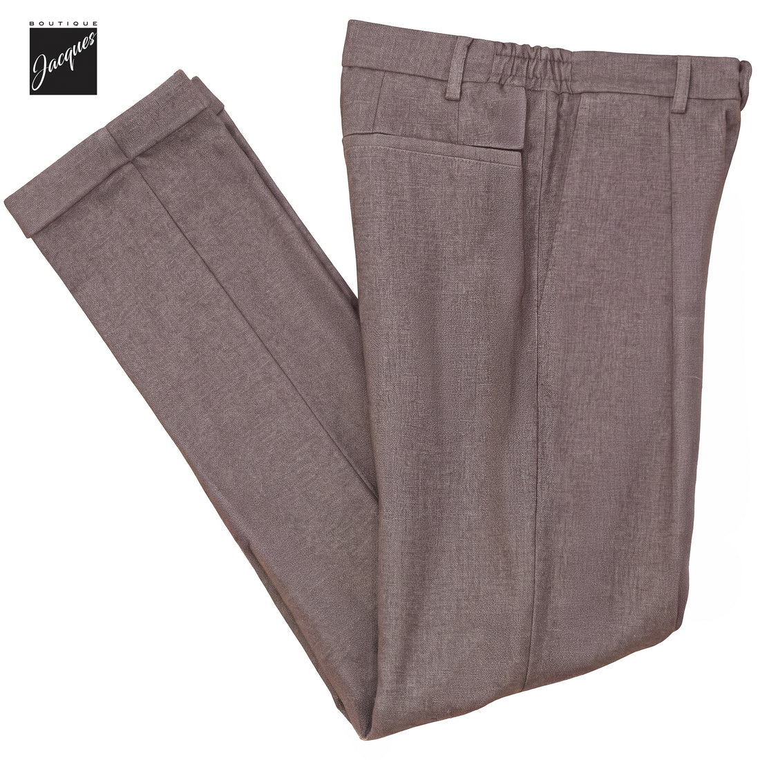 Dusty Rose Mélange Cashmere-Blend XRetro Long Pleated Trousers - Berwich