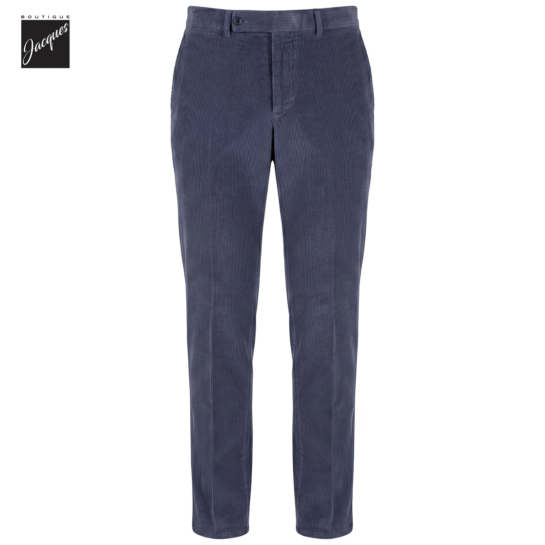 Dark Periwinkle Garment-Dyed Cotton Corduroy Vulcano Fit Trousers - Berwich