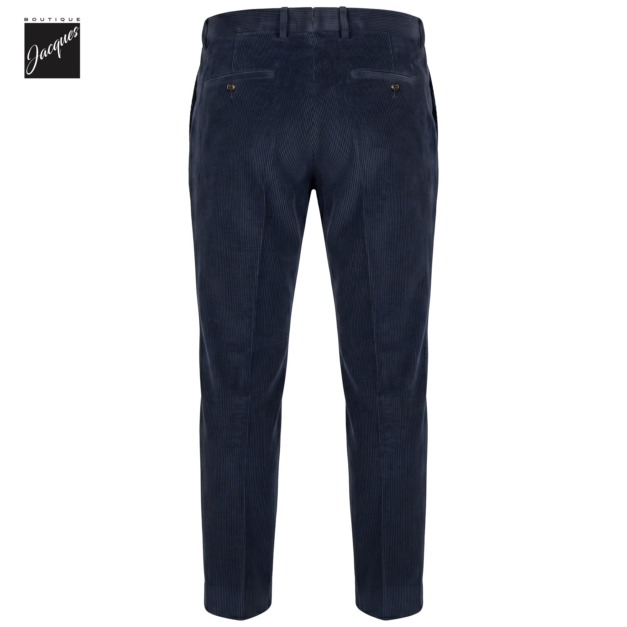 Navy Zegna Cotton-Cashmere Corduroy Vulcano Lux Trousers - Berwich Platinum