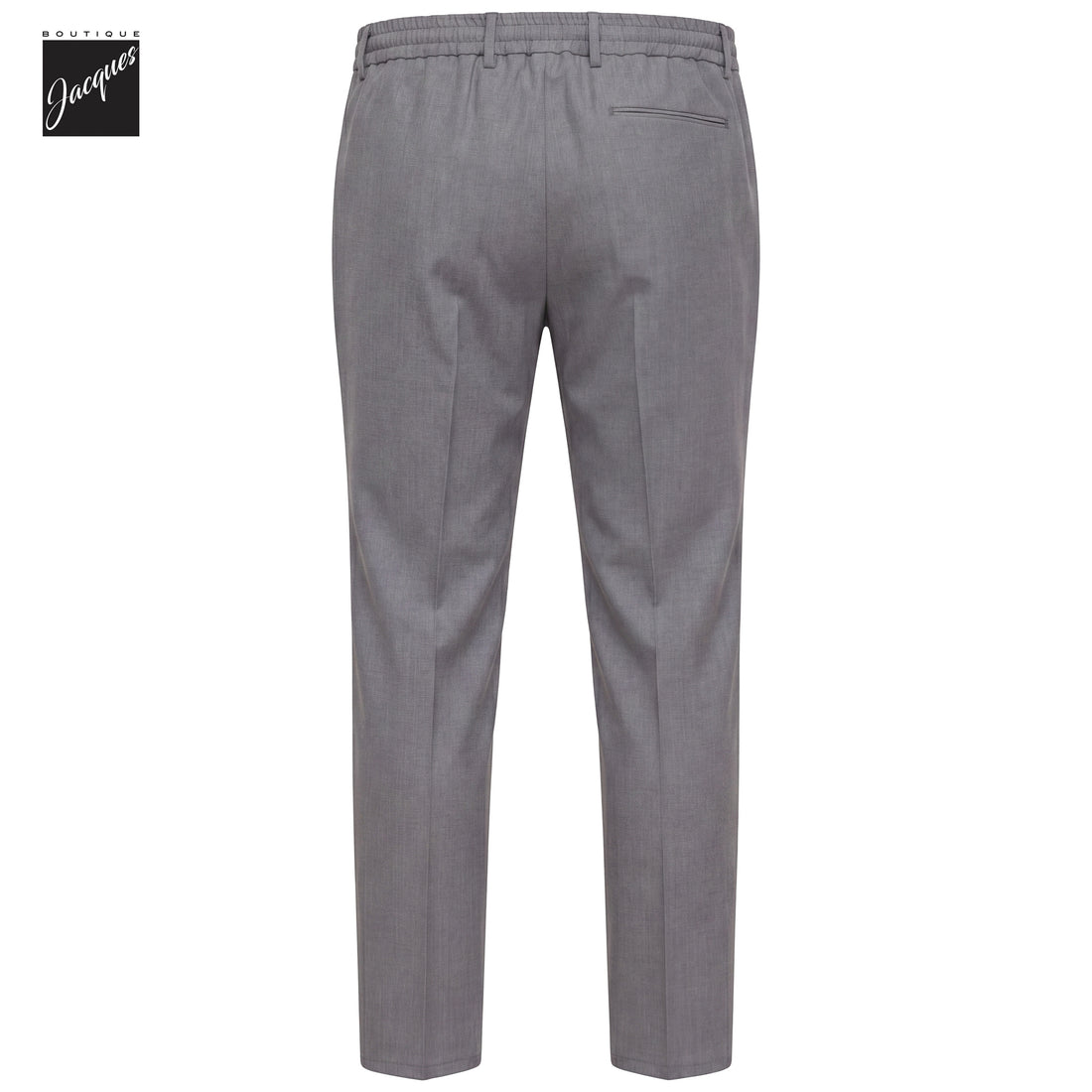 Gray Bi-Stretch Wool Spiaggia Fit Flat Front Drawstring Trousers - Berwich