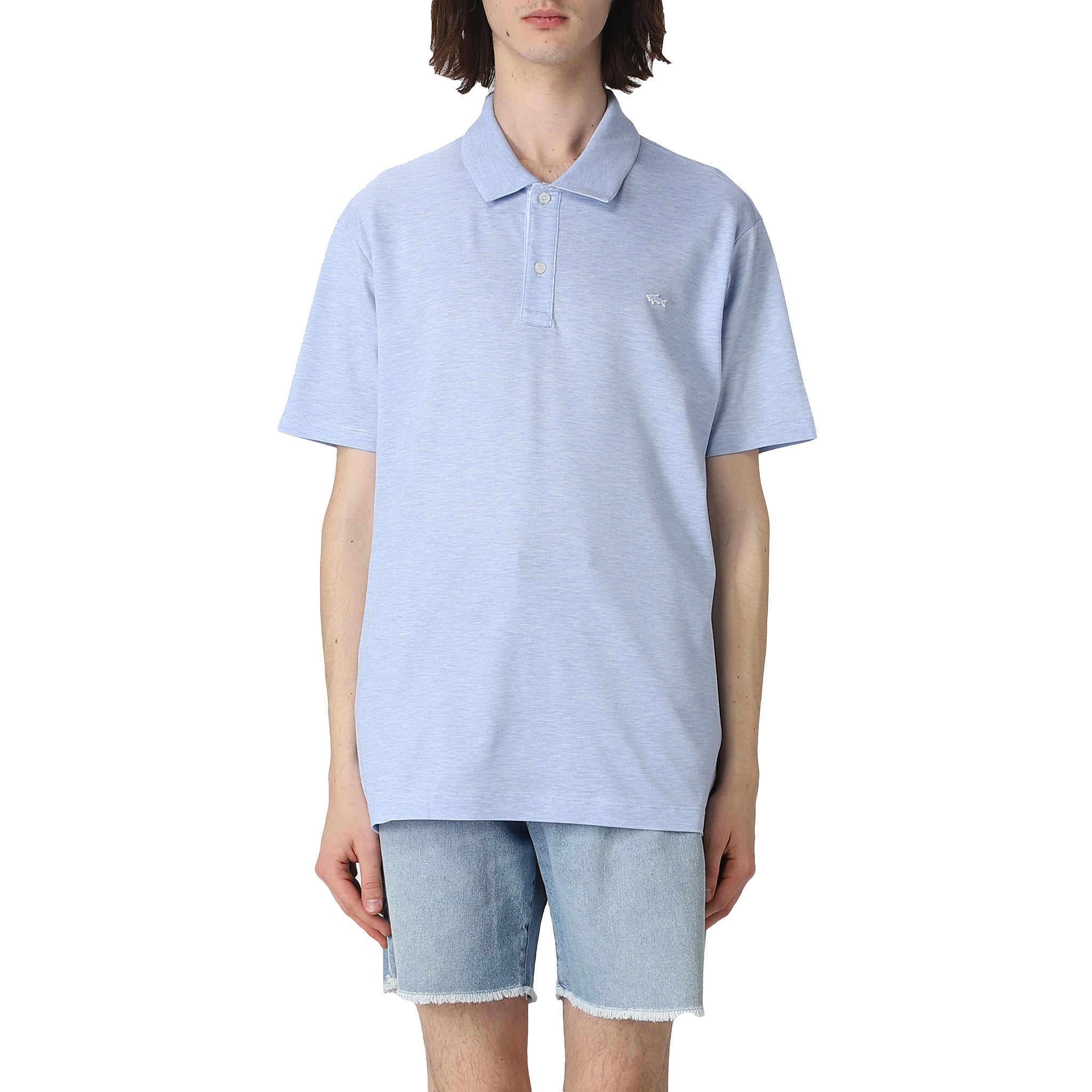 Organic Cotton Dusty Blue Polo - Paul & Shark - Boutique Jacques International