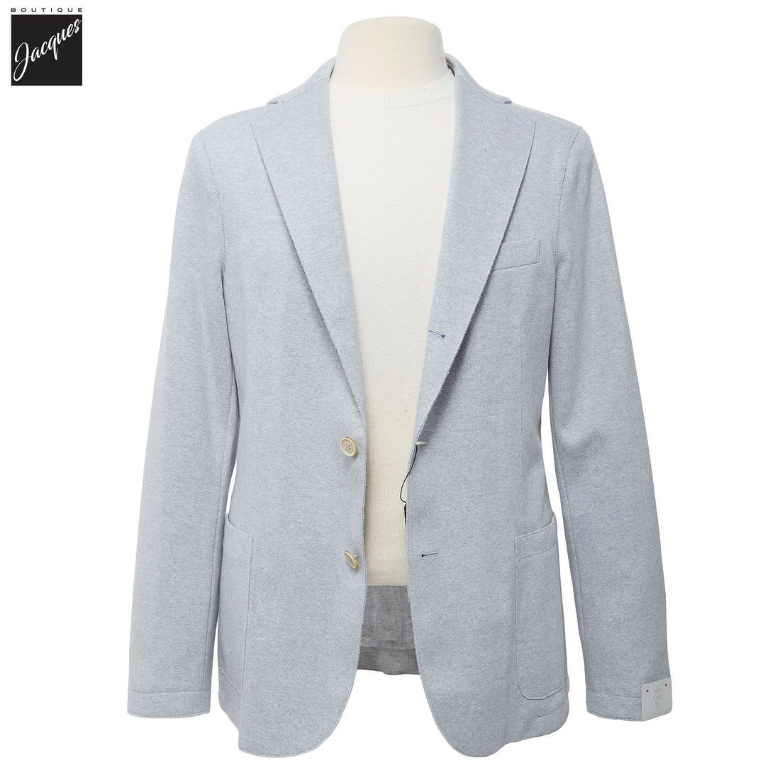 Zucchero Blue Cotton-Stretch Hybrid Sport Jacket with Removable Hood - ELEVENTY - Boutique Jacques International