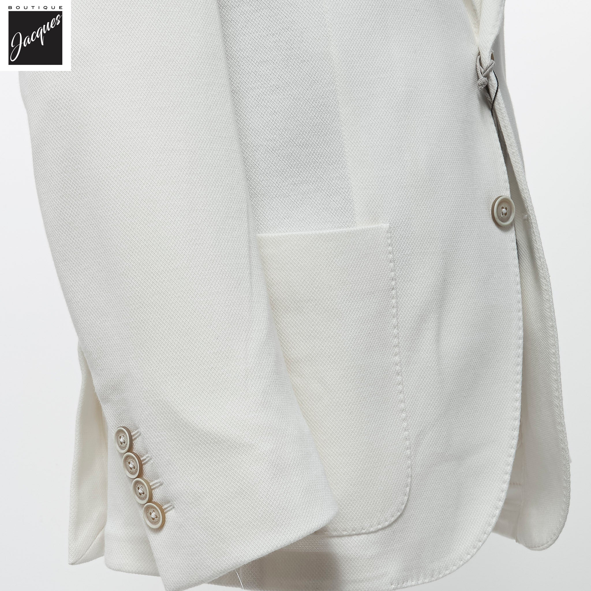 White Cotton Hybrid Sport Jacket with Removable Bib - ELEVENTY PLATINUM - Boutique Jacques International