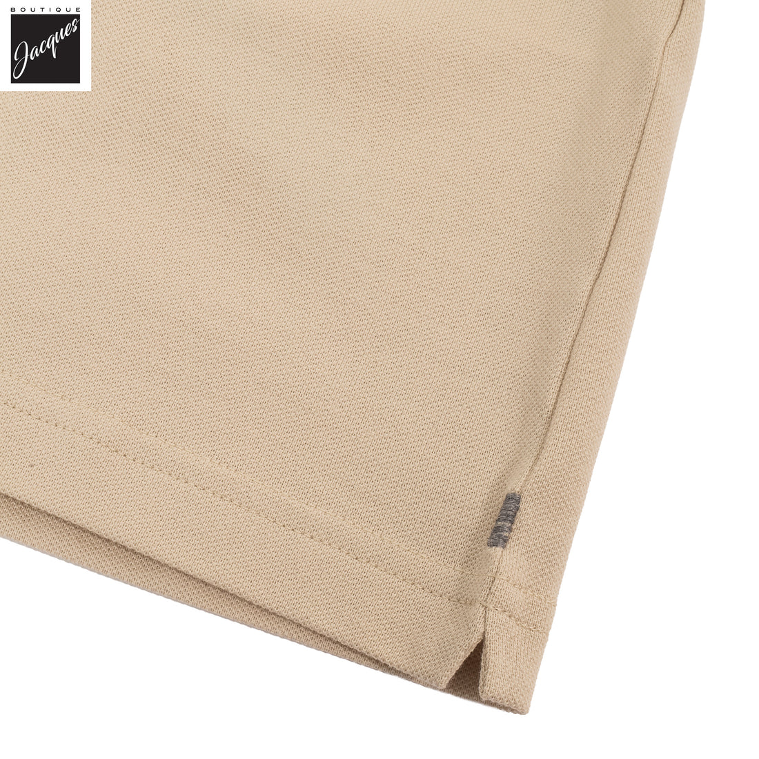 Sand Pique Cotton Polo Shirt with White Trims - ELEVENTY PLATINUM - Boutique Jacques International