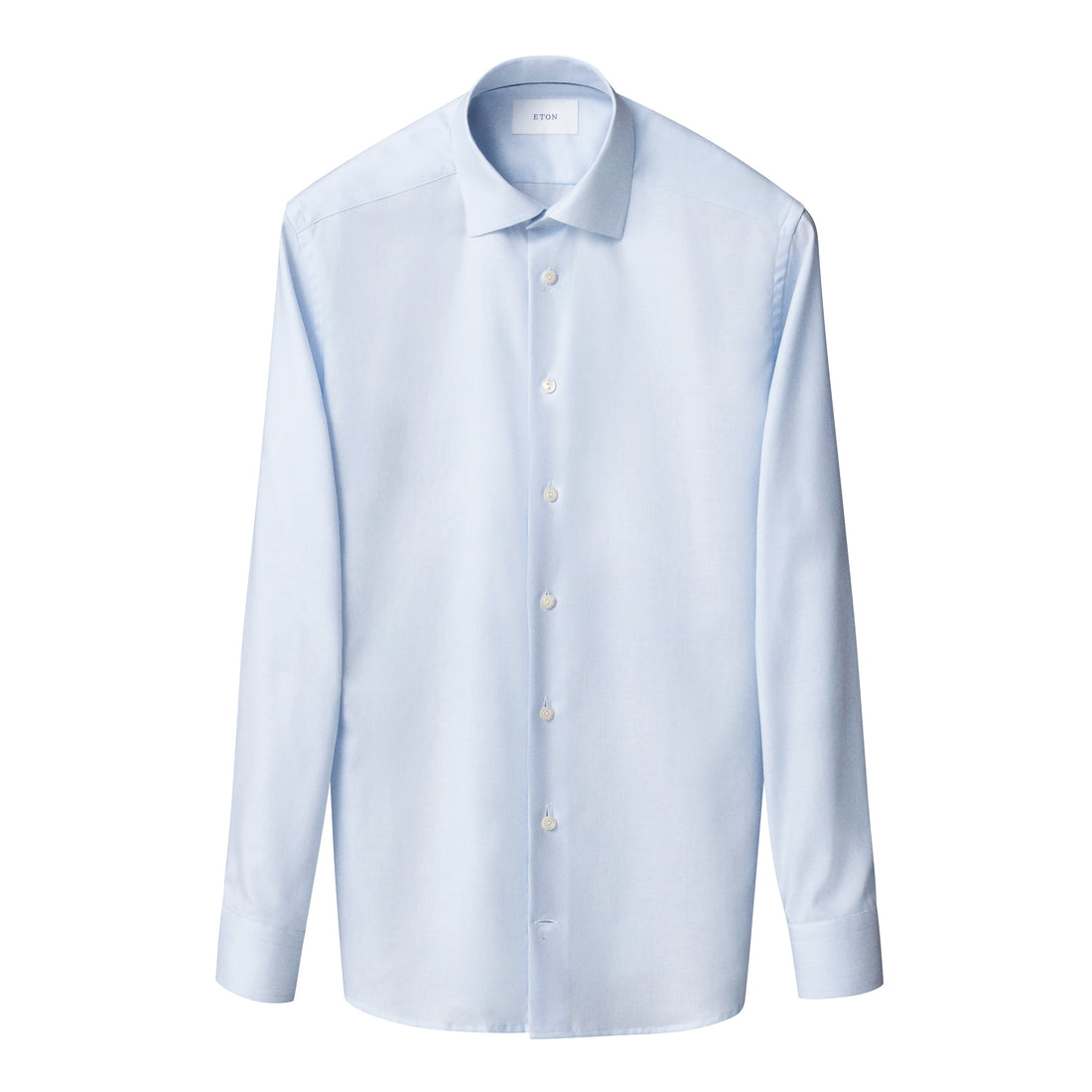 Light Blue Semi-Solid Fine Twill Contemporary Fit Shirt - ETON