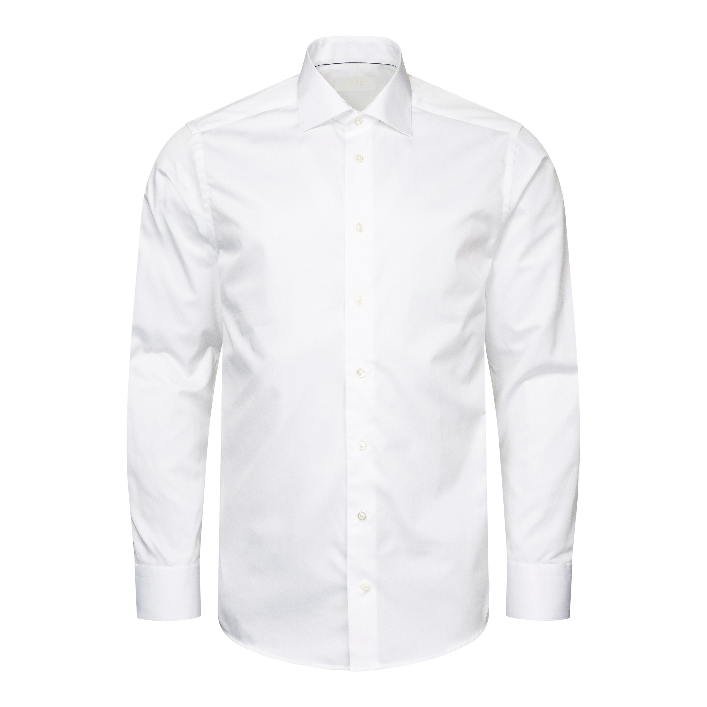 White Solid Elevated Twill Contemporary Fit Shirt - ETON