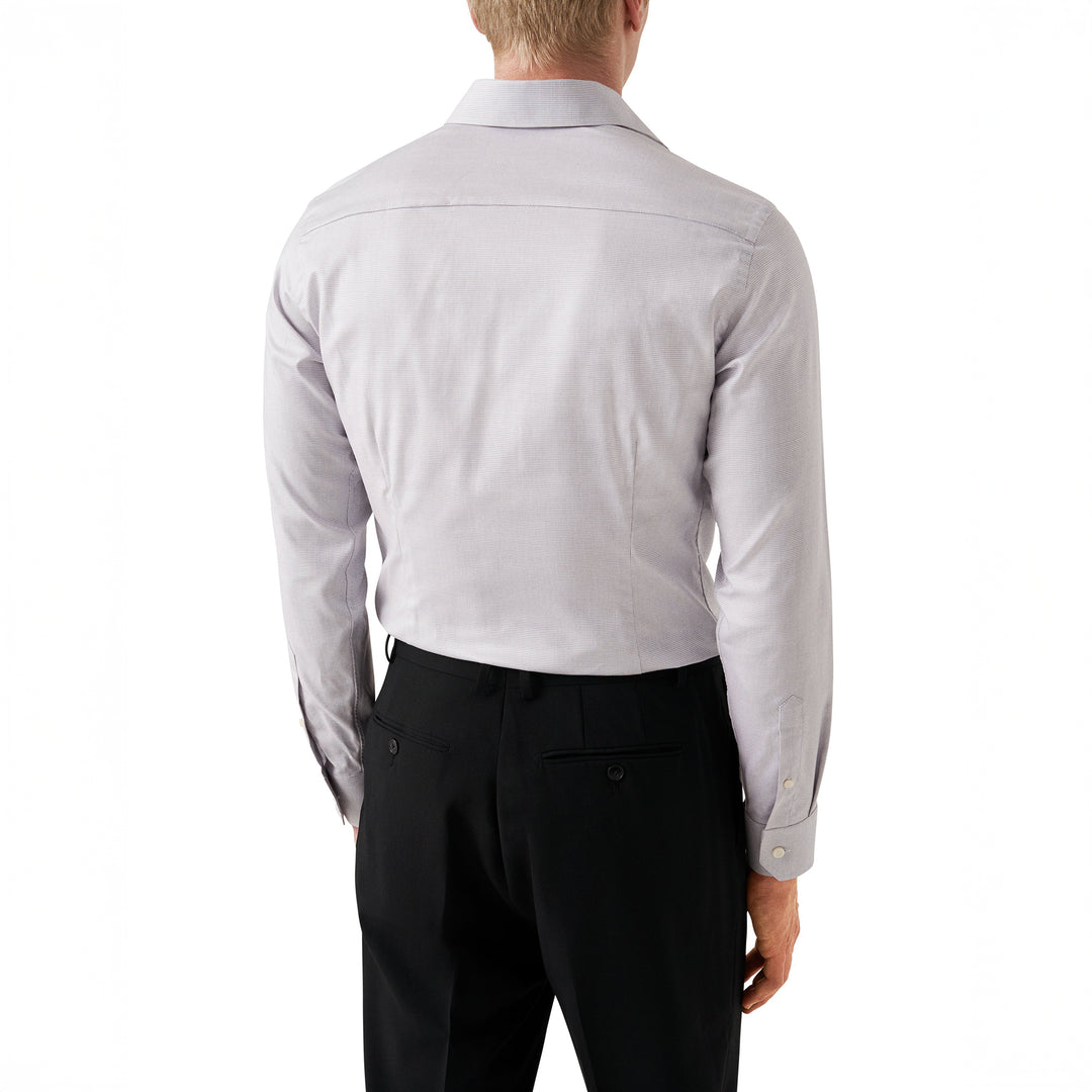 Pale Beige Semi Solid Cotton Tencel™ Lyocell Contemporary Fit Shirt - ETON