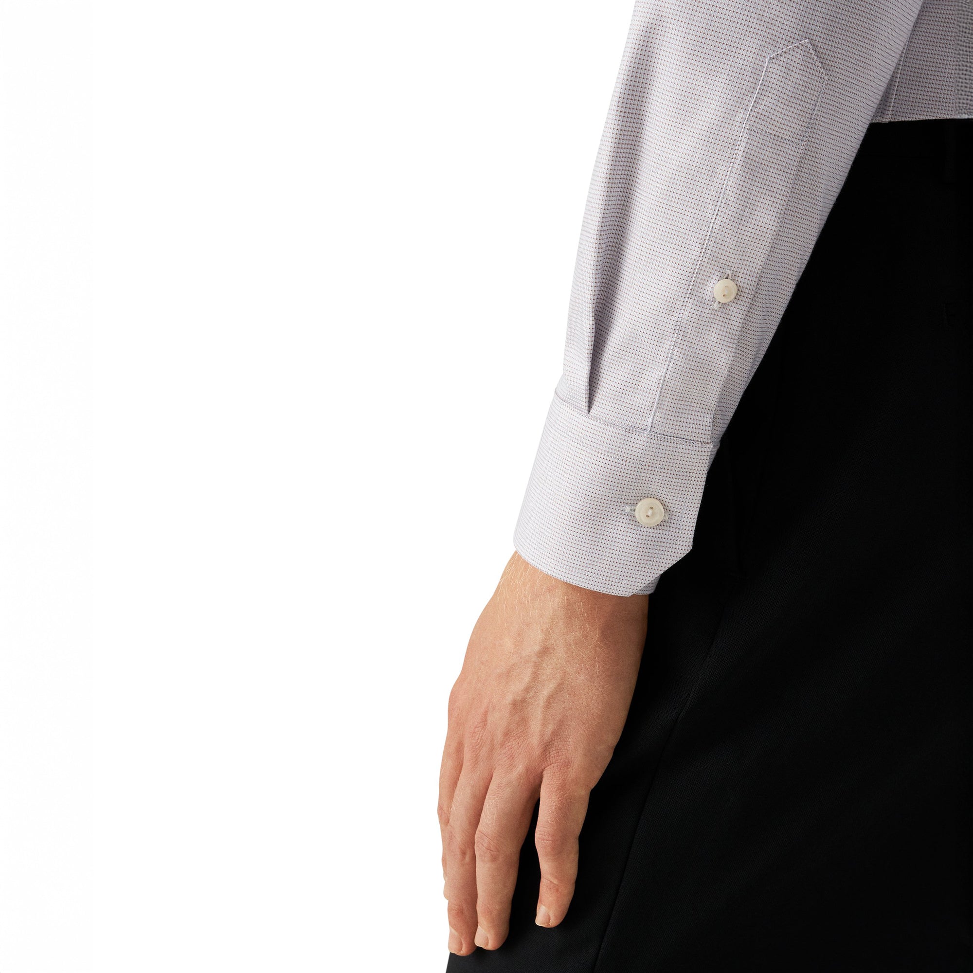 Pale Beige Semi Solid Cotton Tencel™ Lyocell Contemporary Fit Shirt - ETON