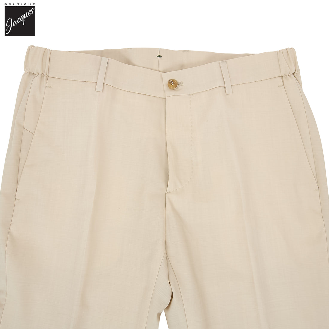 Light Beige Wool-Stretch Morello Elax Trouser - Berwich - Boutique Jacques International
