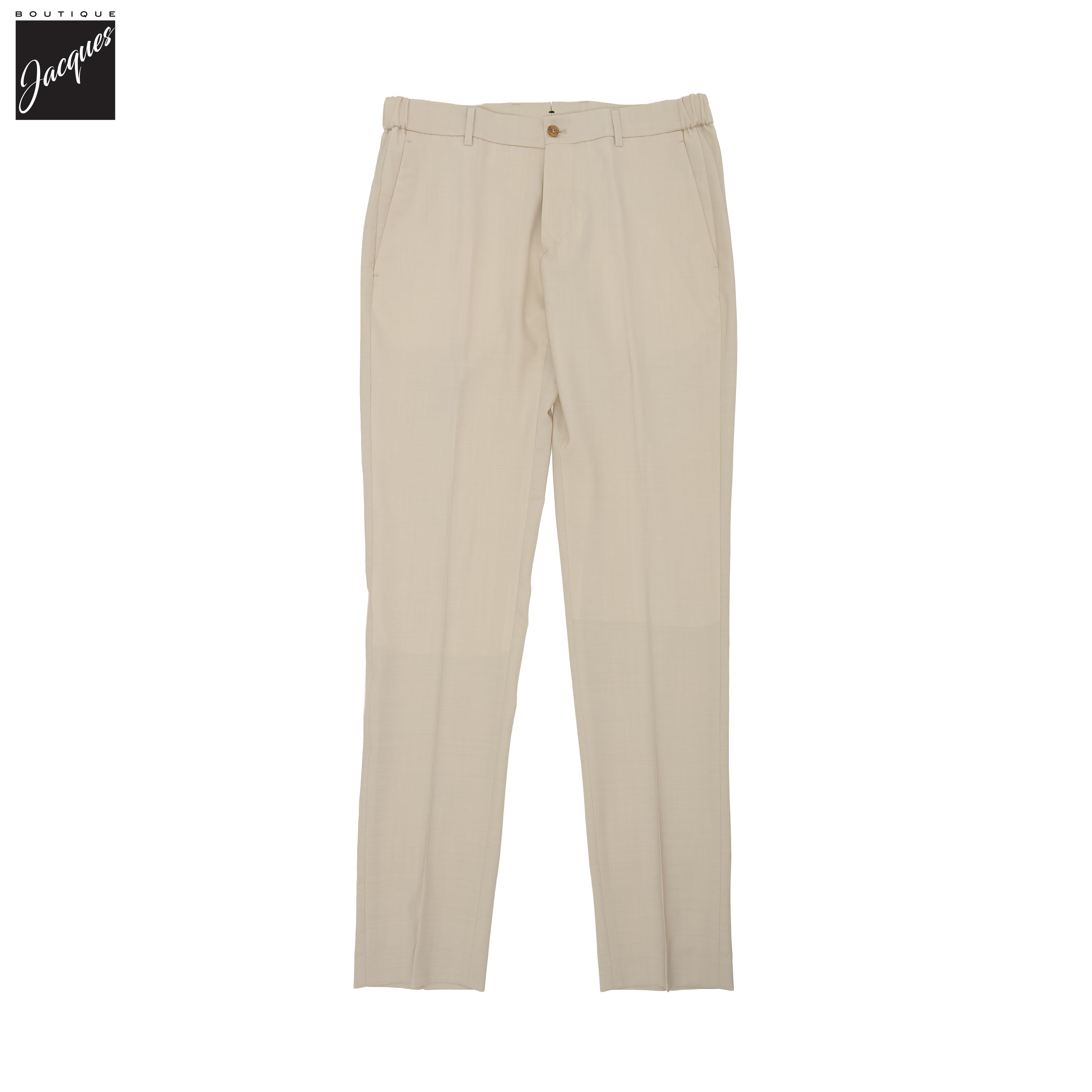 Light Beige Wool-Stretch Morello Elax Trouser - Berwich - Boutique Jacques International