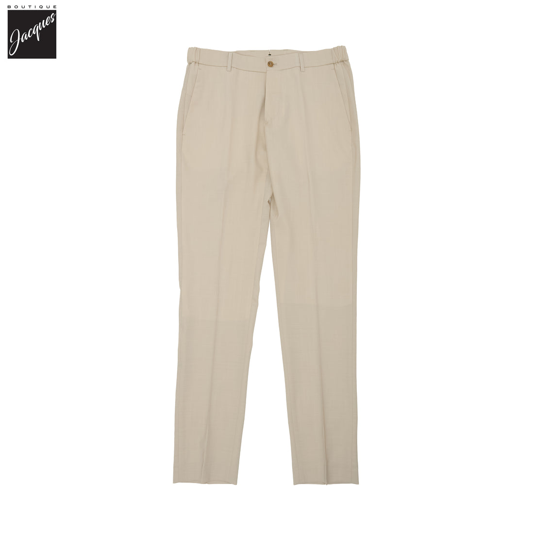 Light Beige Wool-Stretch Morello Elax Trouser - Berwich - Boutique Jacques International