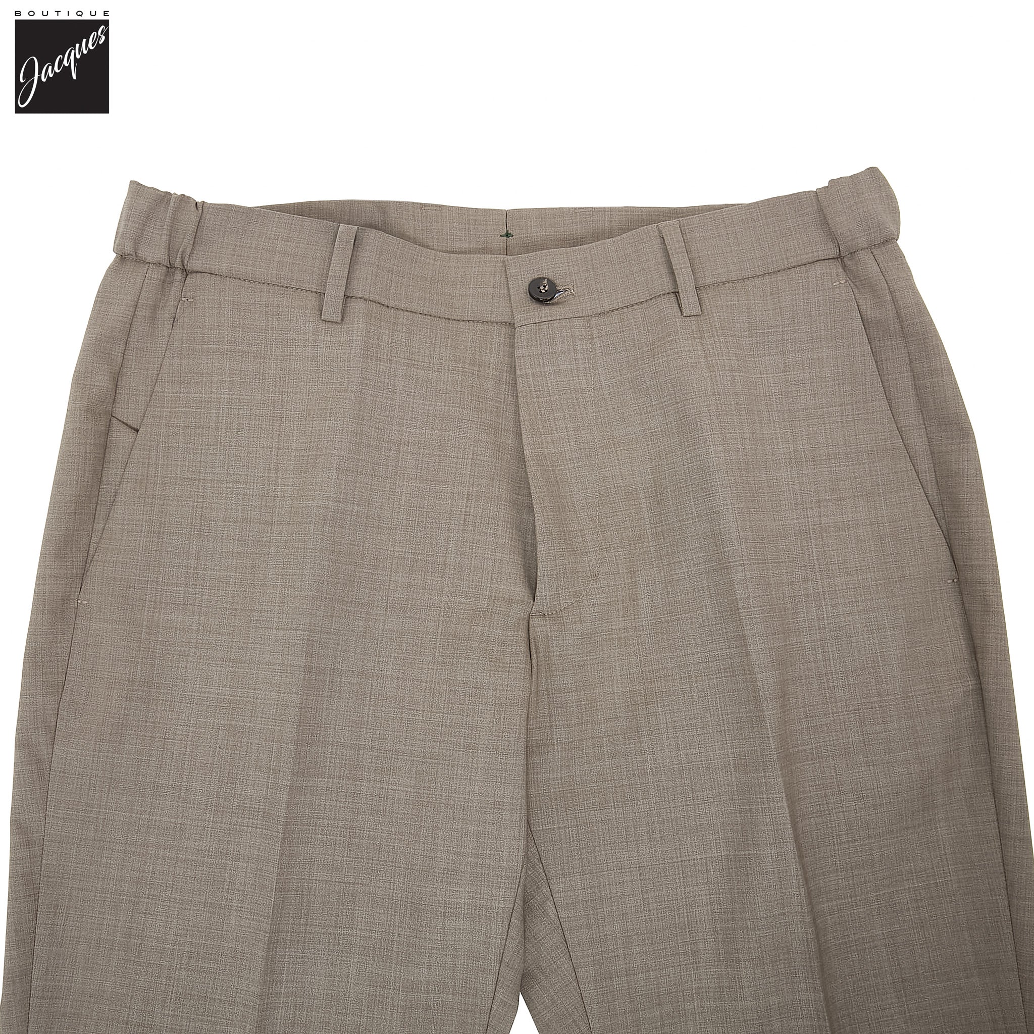 Taupe Wool-Stretch Morello Elax Trouser - Berwich - Boutique Jacques International