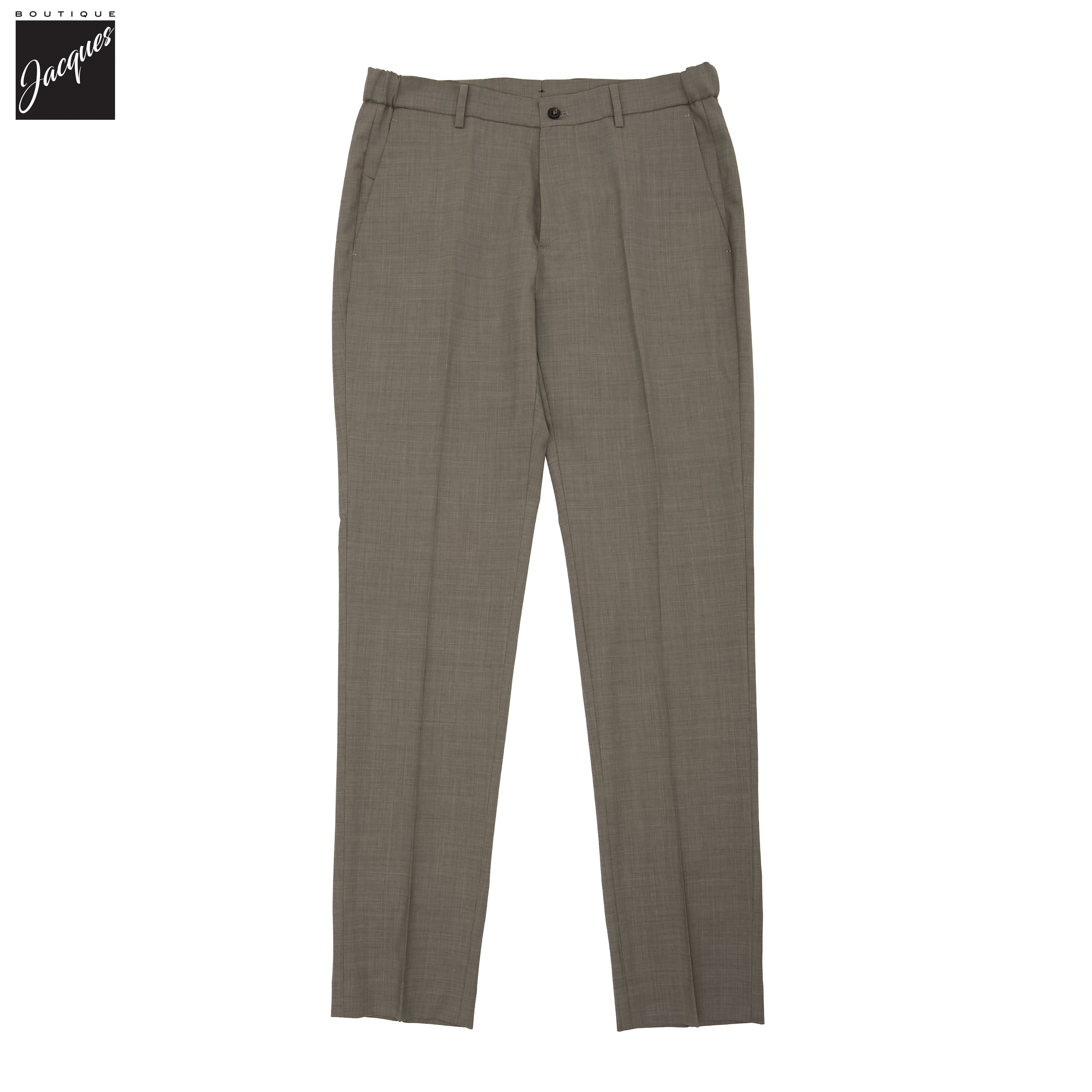Taupe Wool-Stretch Morello Elax Trouser - Berwich - Boutique Jacques International