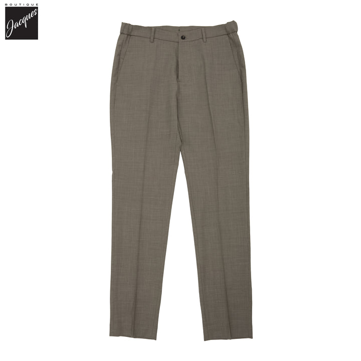 Taupe Wool-Stretch Morello Elax Trouser - Berwich