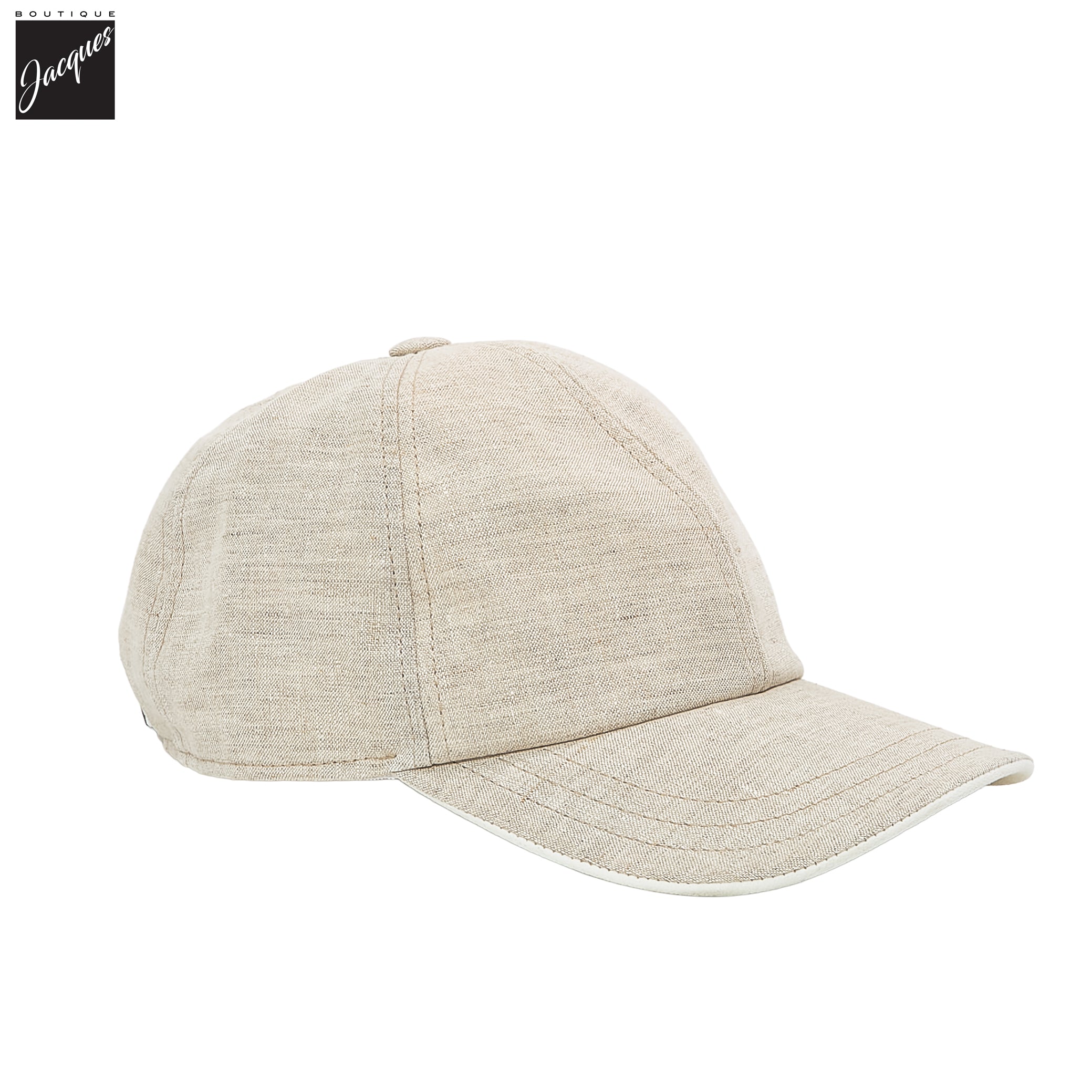 Ecru Linen Cap - FRADI - Boutique Jacques International